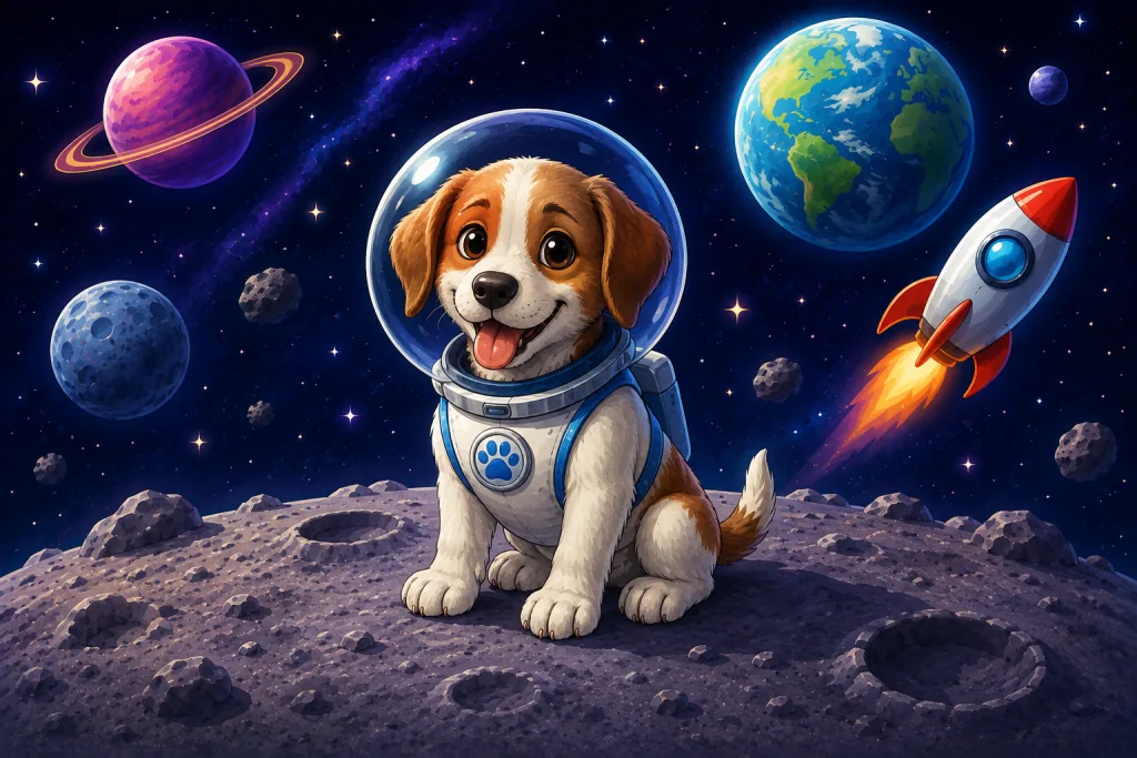 A dog used in an Oatle Kids word activity